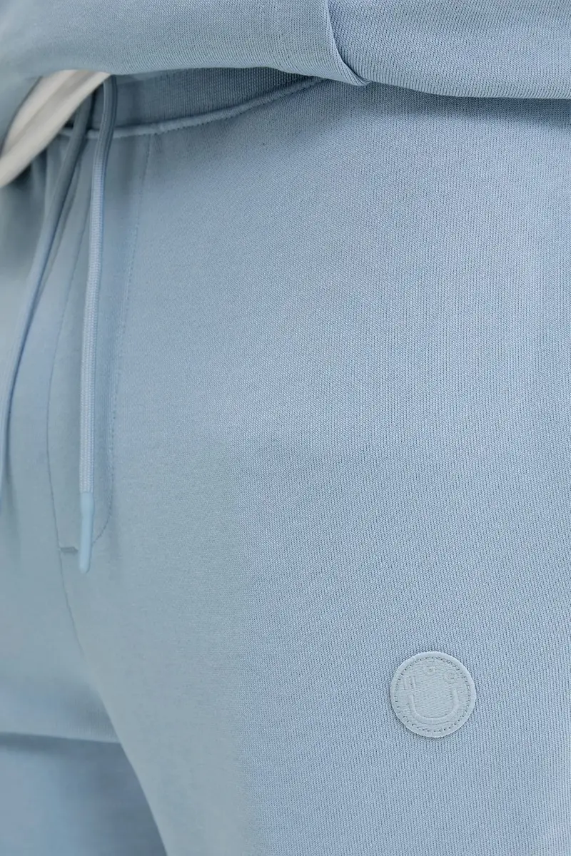 pantaloni tuta di cotone colore nero 50522360 Blu miniatura 4