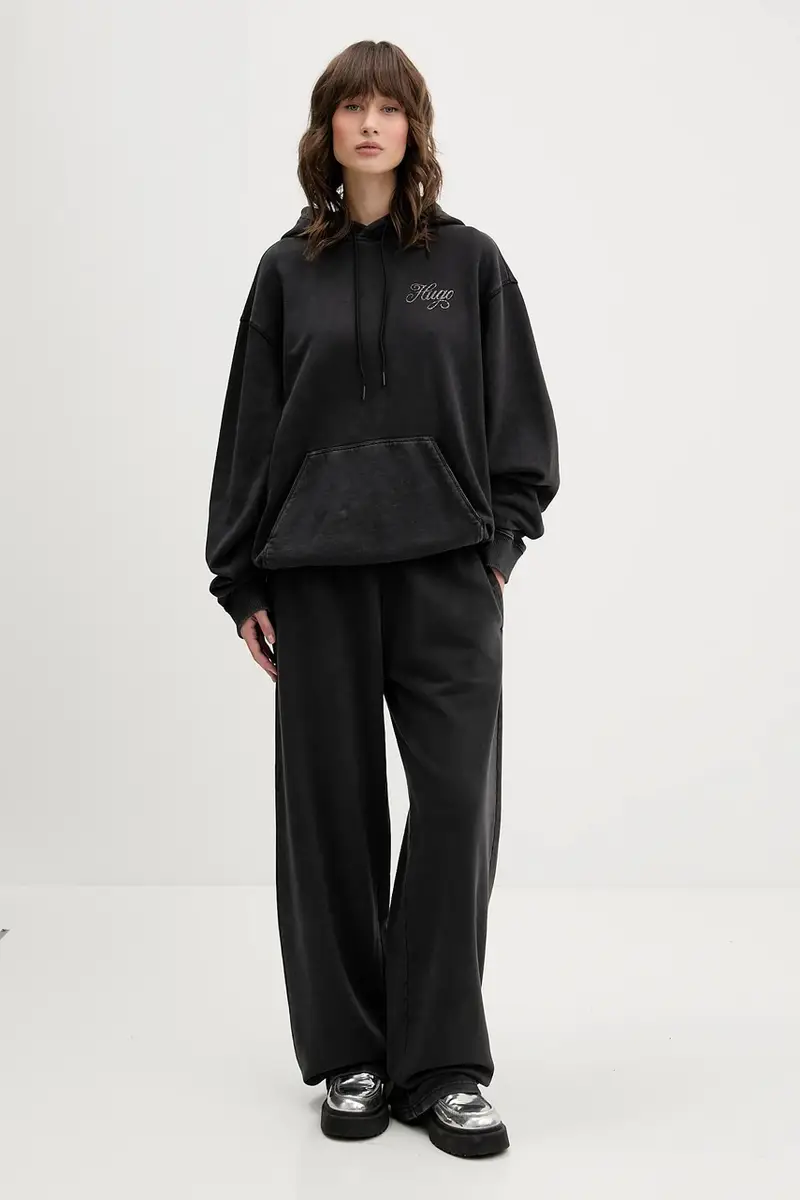 pantaloni tuta di cotone donna colore grigio 50547956 miniatura 2