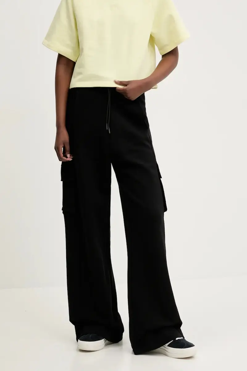 pantaloni tuta di cotone donna colore nero 50540919