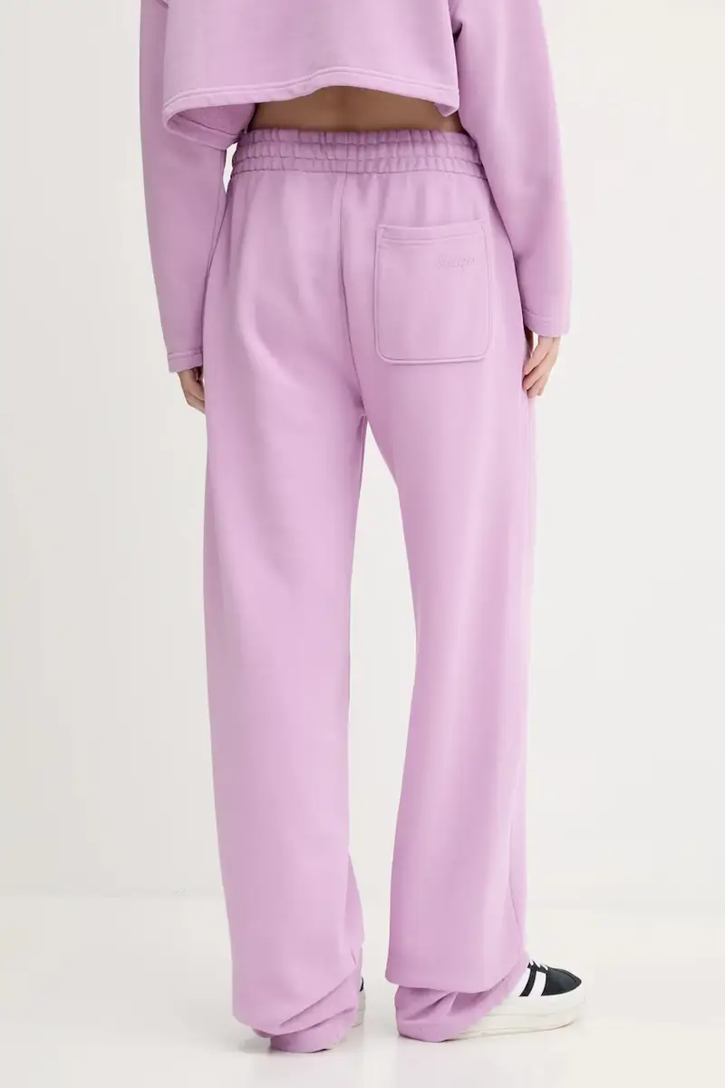 pantaloni tuta di cotone donna colore violetto 50545019 miniatura 3