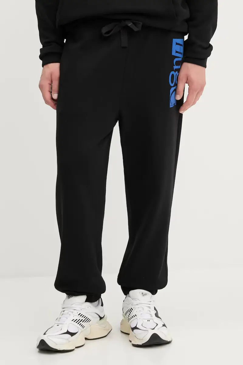 pantaloni tuta di cotone uomo colore nero 50542812