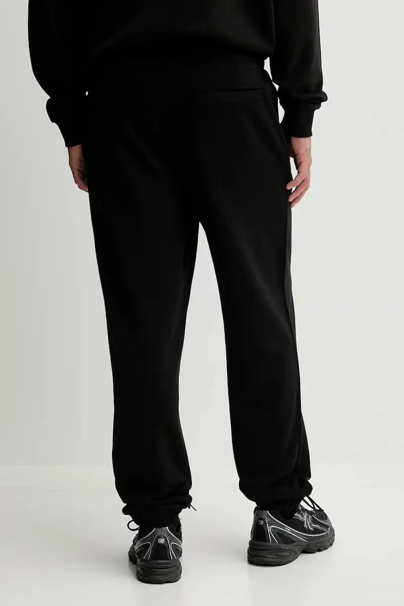 pantaloni tuta di cotone uomo colore nero 50549779 miniatura 3