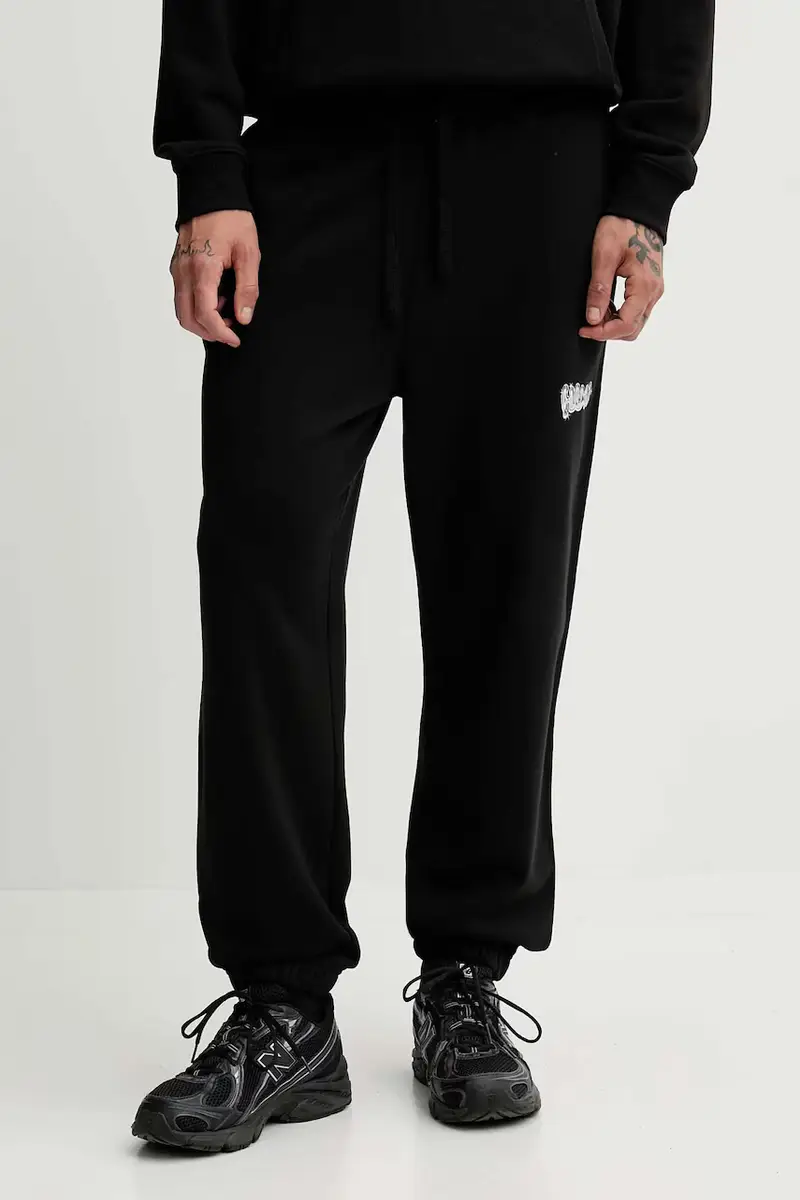 pantaloni tuta di cotone uomo colore nero 50549779