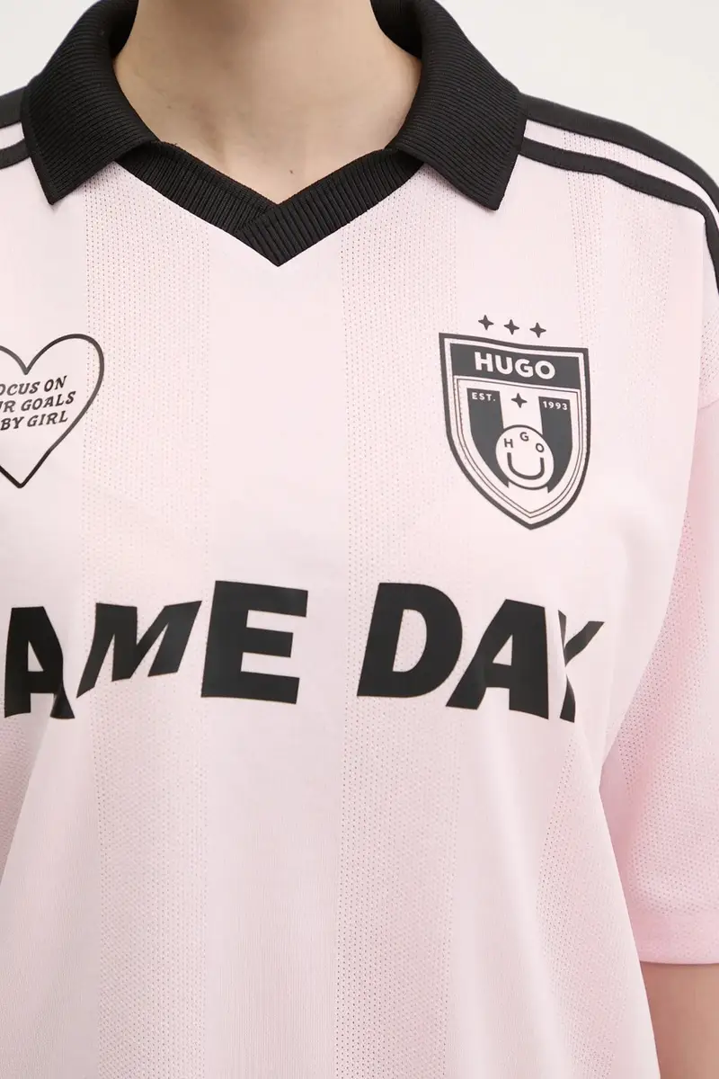 HUGO Blue Polo Donna Rosa 3157950 miniatura 5