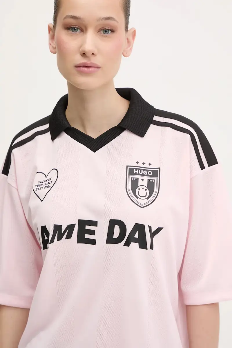 HUGO Blue Polo Donna Rosa 3157950