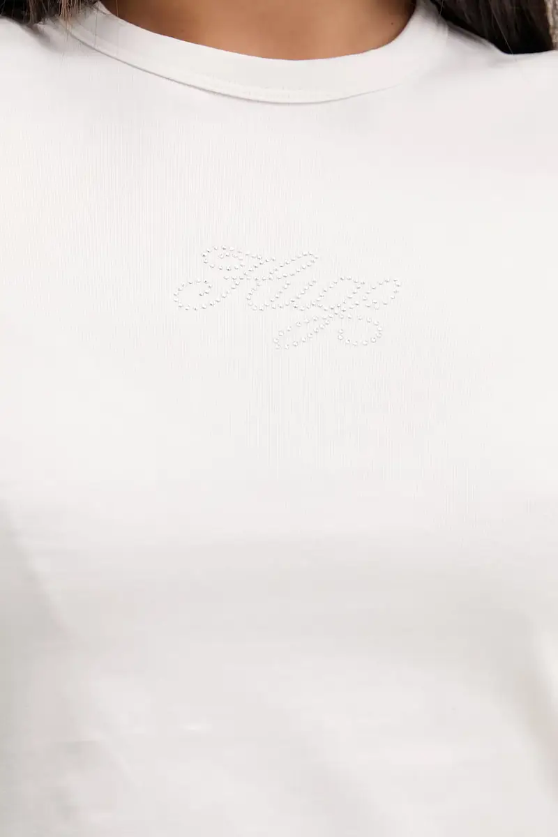 HUGO Blue T-shirt Donna Bianco 3124959 miniatura 5