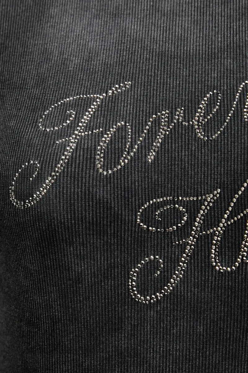 HUGO Blue T-shirt Donna Grigio 3770435 miniatura 5