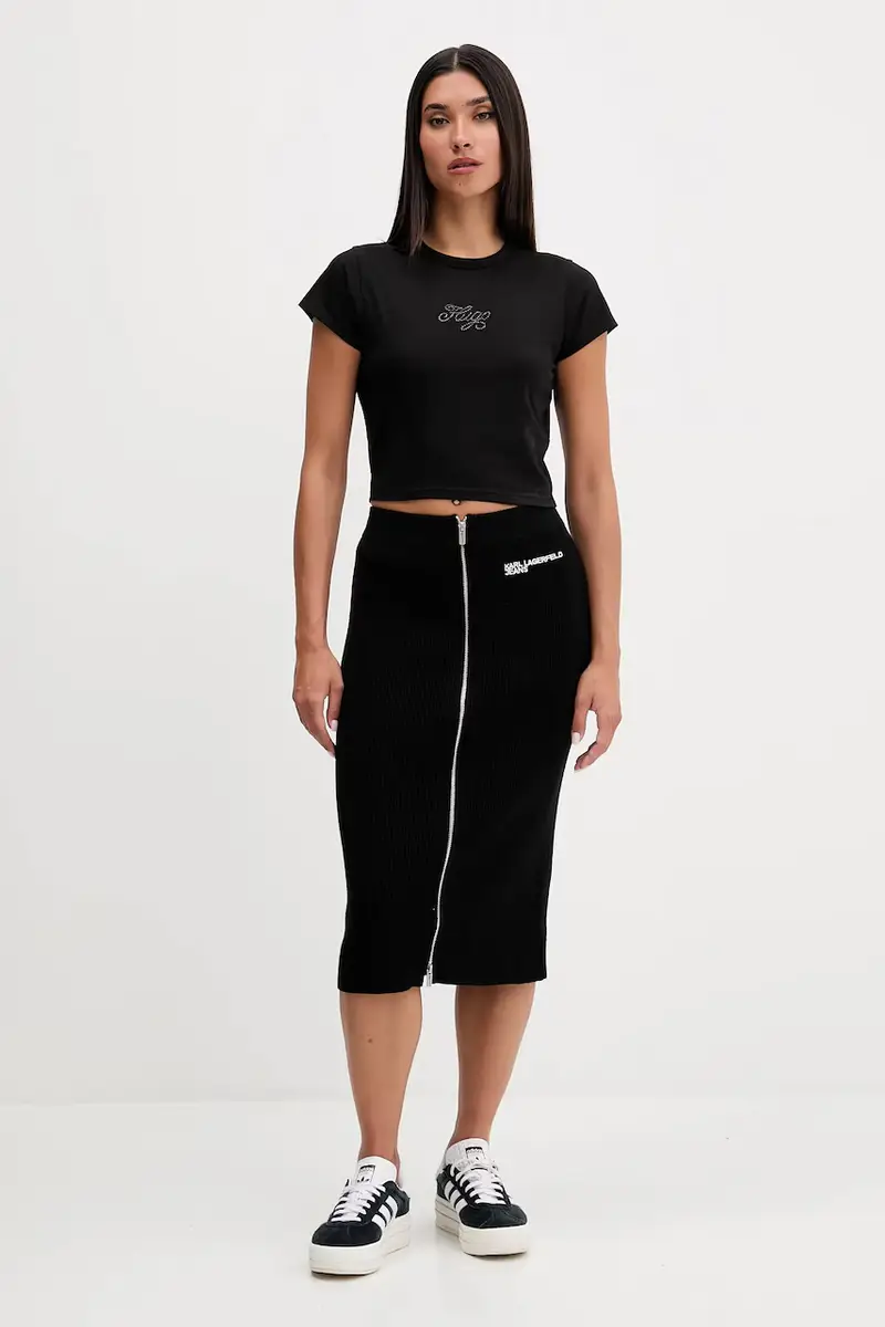 HUGO Blue T-shirt Donna Nero 3153089 miniatura 2