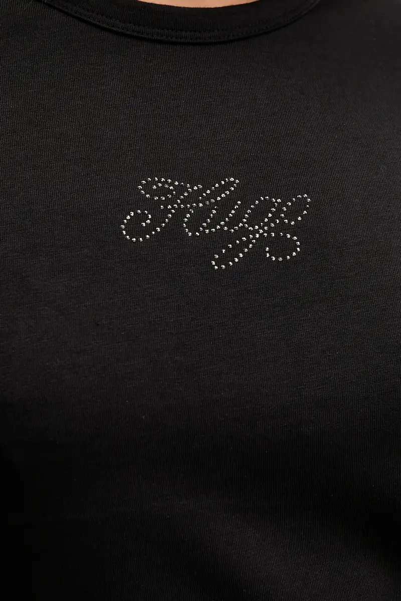 HUGO Blue T-shirt Donna Nero 3153089 miniatura 5