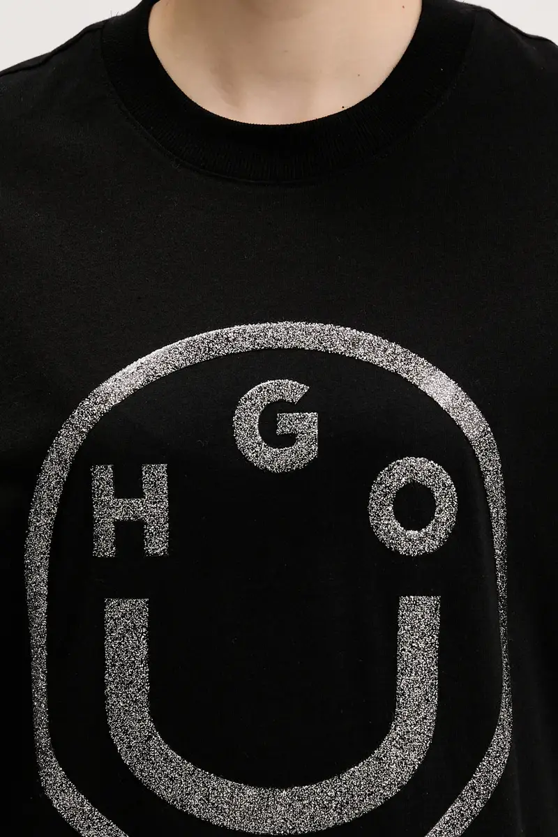 HUGO Blue T-shirt Donna Nero 3776678 miniatura 5