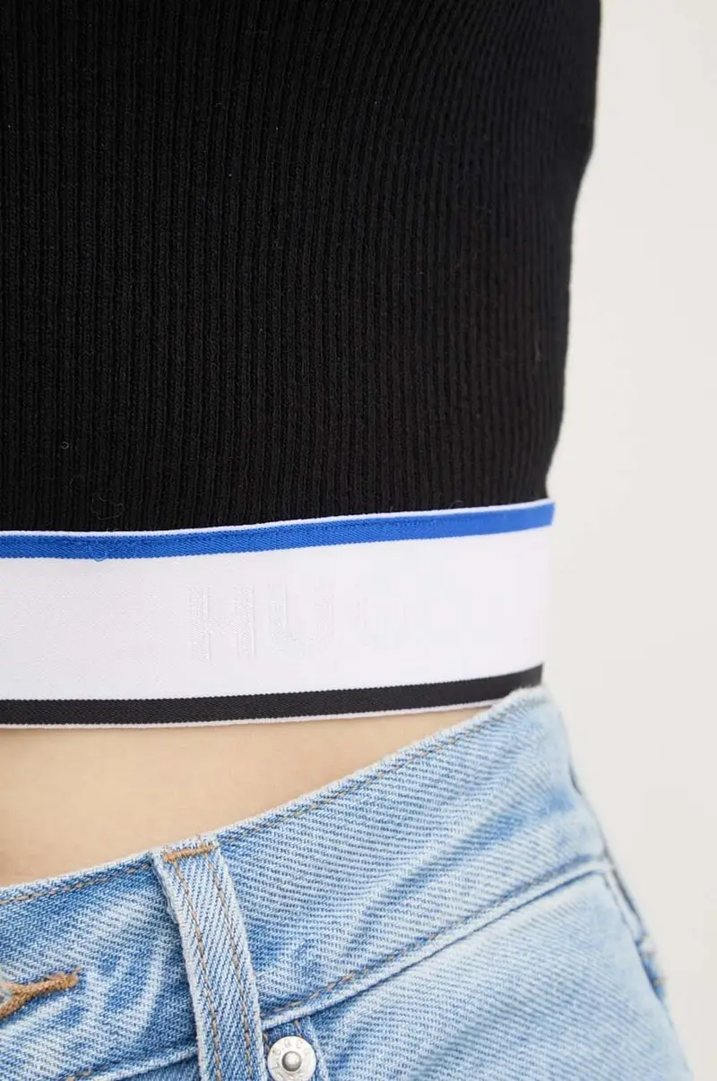 HUGO Blue T-shirt Nero 4157636 miniatura 5