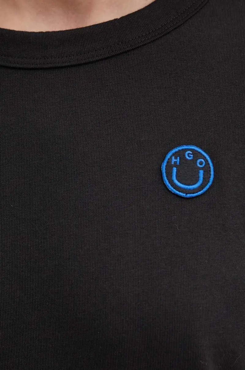 top a maniche lunghe in cotone colore nero 50520316 miniatura 5