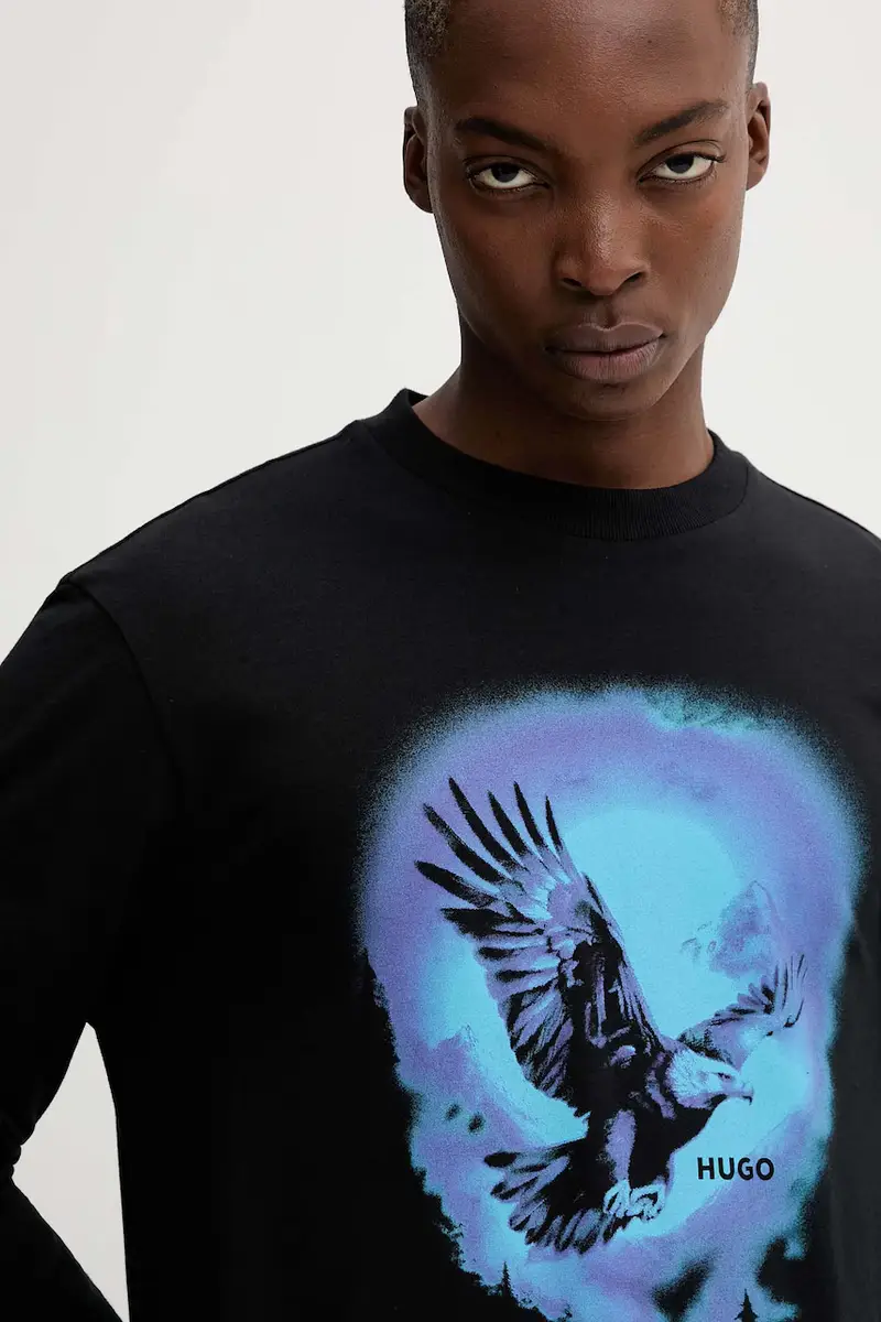 top a maniche lunghe in cotone colore nero 50549135 miniatura 4