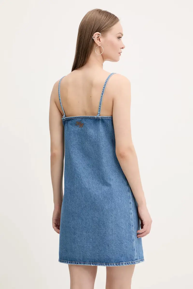 vestito in cotone colore blu 50540560 miniatura 3