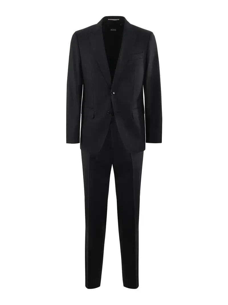 Abito in lana fresca Nero