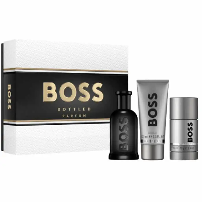 Boss Boss Bottled Eau De Parfum Spray 100 ml, set da 3 pezzi