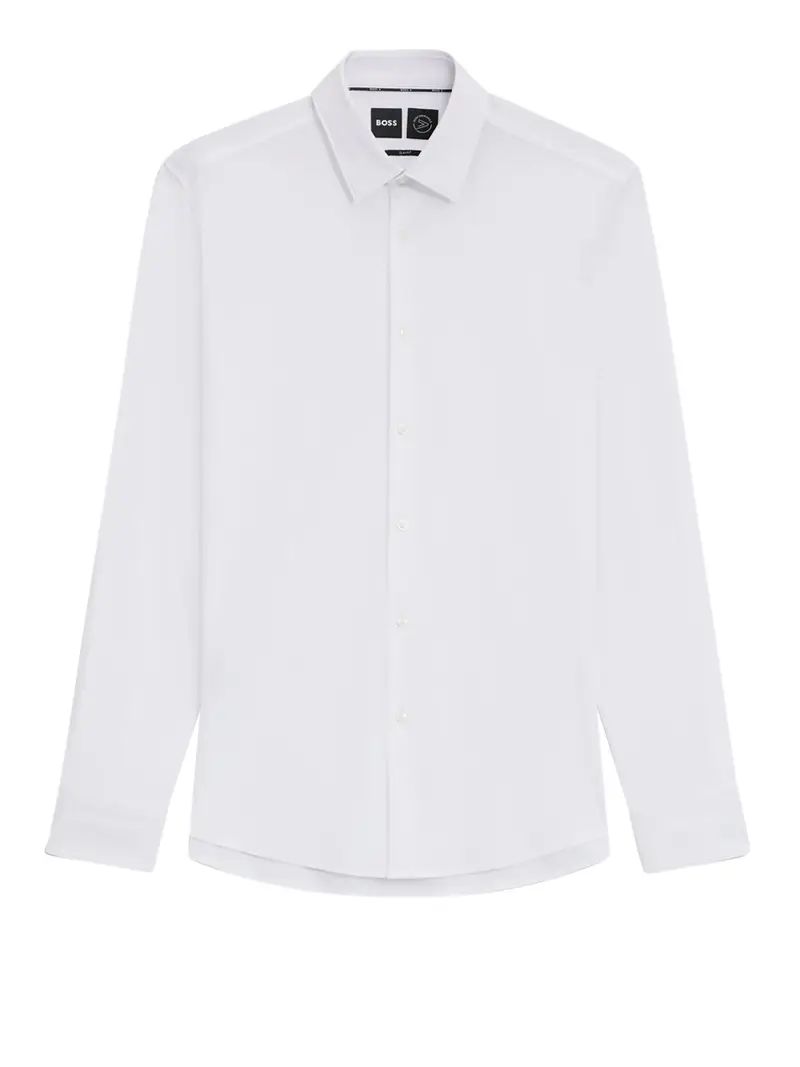 camicia classica hugo boss hank da uomo - bianco