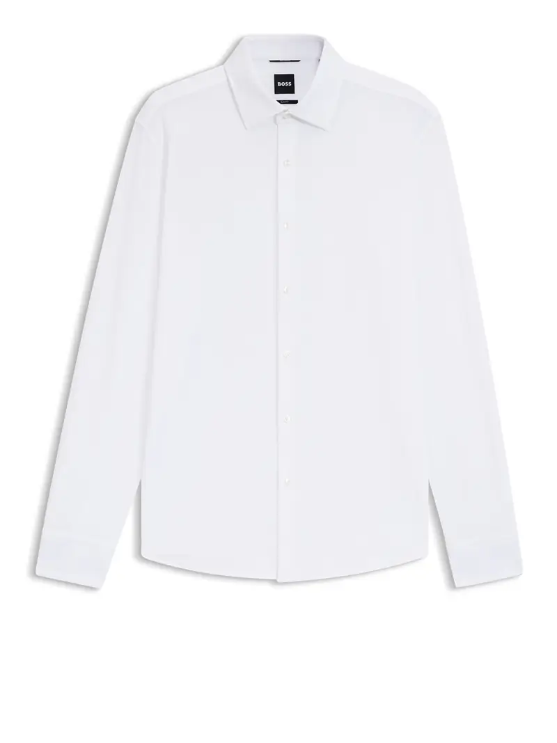camicia classica hugo boss hank da uomo - bianco
