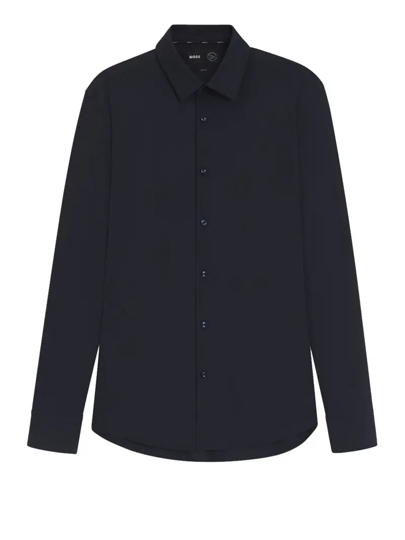 camicia classica hugo boss hank da uomo - blu