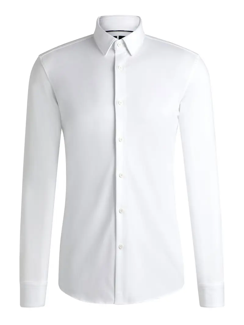 camicia classica hugo boss hank s da uomo - bianco