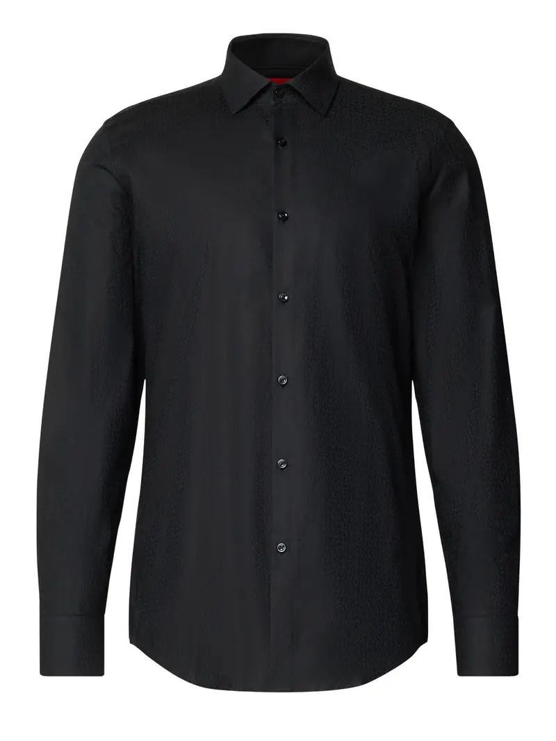camicia classica hugo boss kenno da uomo - nero