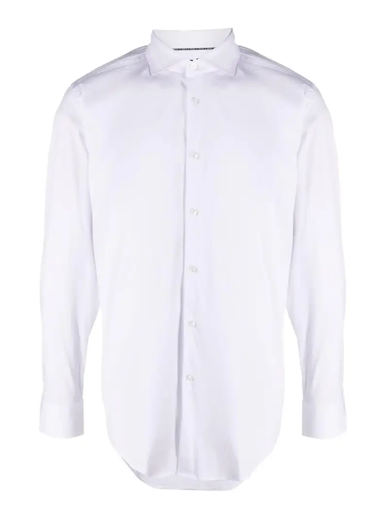 Camicia Con Colletto Ampio Bianco