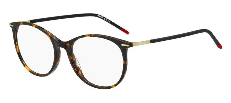 Hugo Boss Donna HG 1238 0UC Montature da vista Acetato Havana/Rosso  Cat Eye