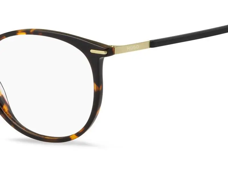 Hugo Boss Donna HG 1238 0UC Montature da vista Acetato Havana/Rosso Cat Eye miniatura 3