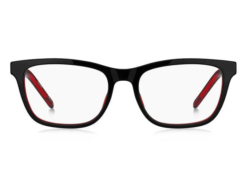 Hugo Boss Donna HG 1250 OIT Montature da vista Acetato Nero/Rosso Squadrata miniatura 2