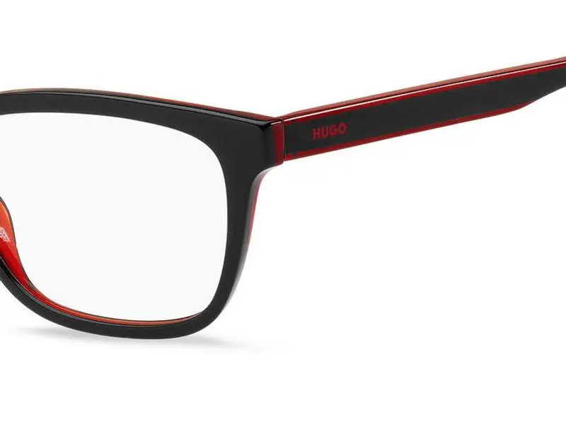 Hugo Boss Donna HG 1250 OIT Montature da vista Acetato Nero/Rosso Squadrata miniatura 3