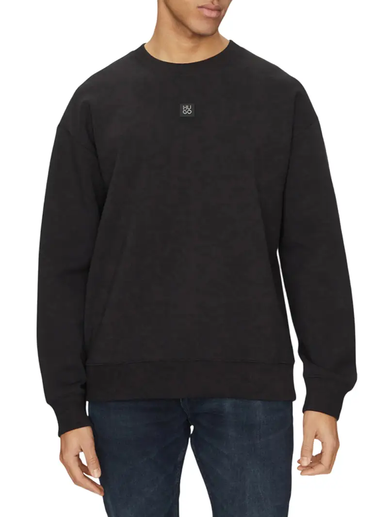 felpa hugo boss dettil da uomo - nero