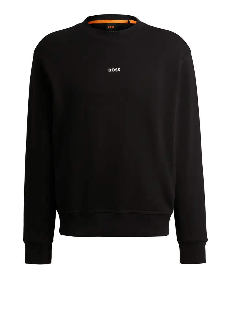 felpa hugo boss wesmallcrew da uomo - nero
