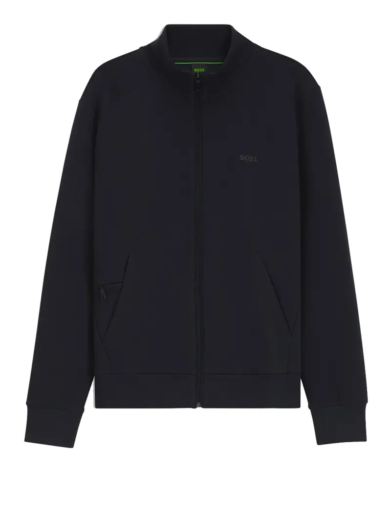 felpa zip hugo boss skaz da uomo - blu