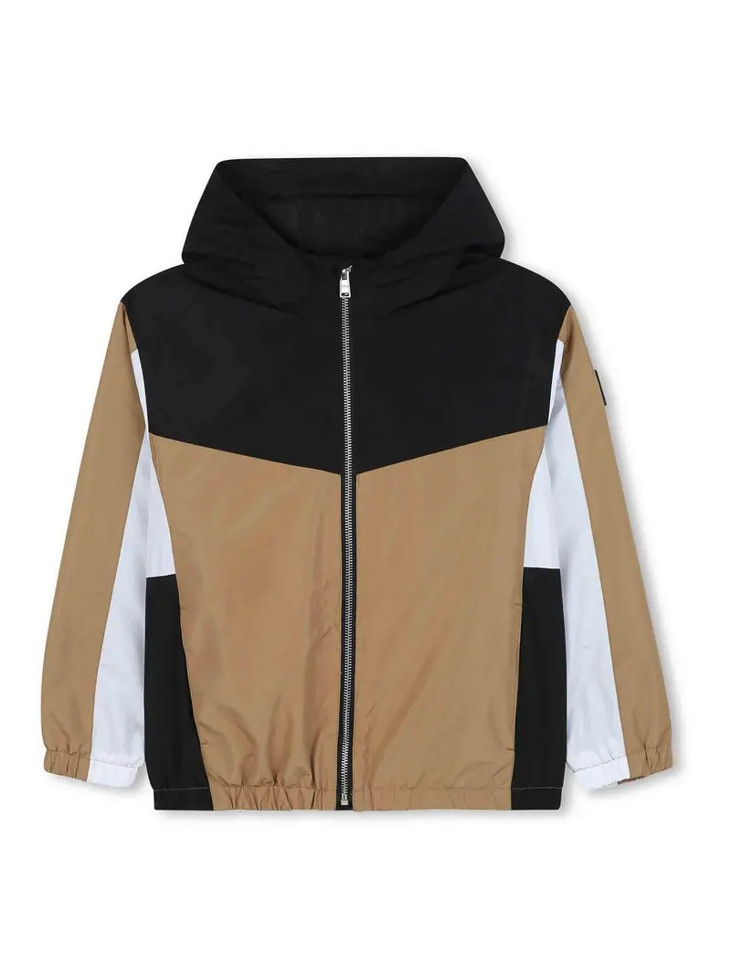 Giubbino Con Logo Beige