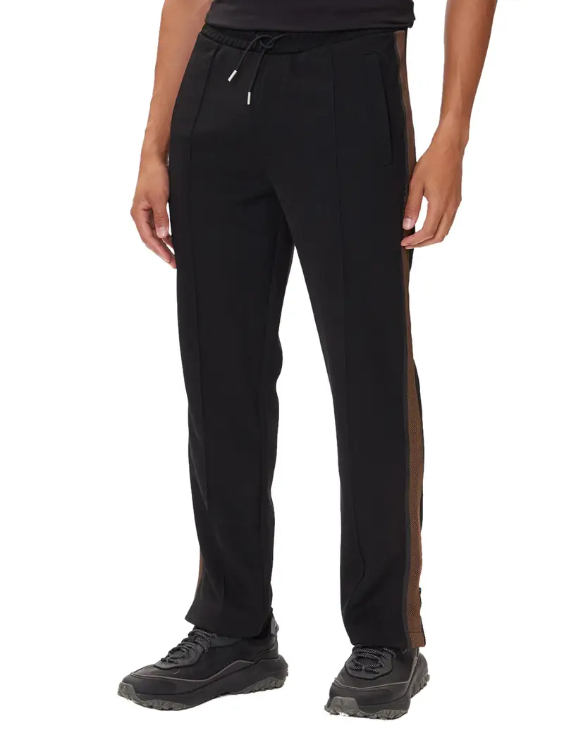 pantalone tuta hugo boss derwent da uomo - nero