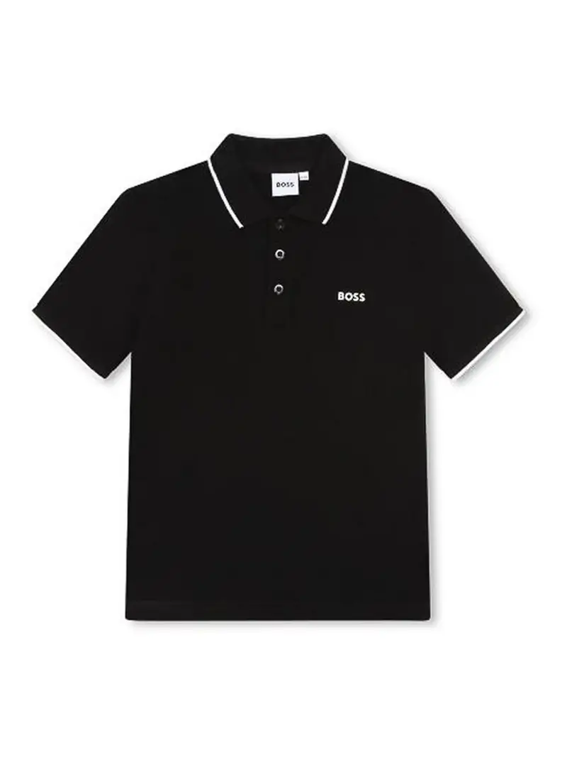 Polo Con Logo Nero