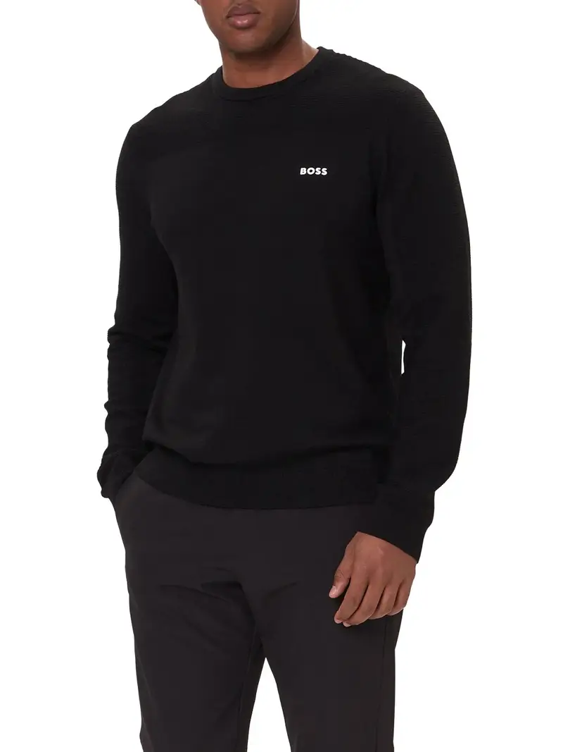 pullover hugo boss momentum da uomo - nero