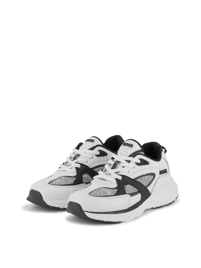 Sneakers Con Inserti In Rete Bianco