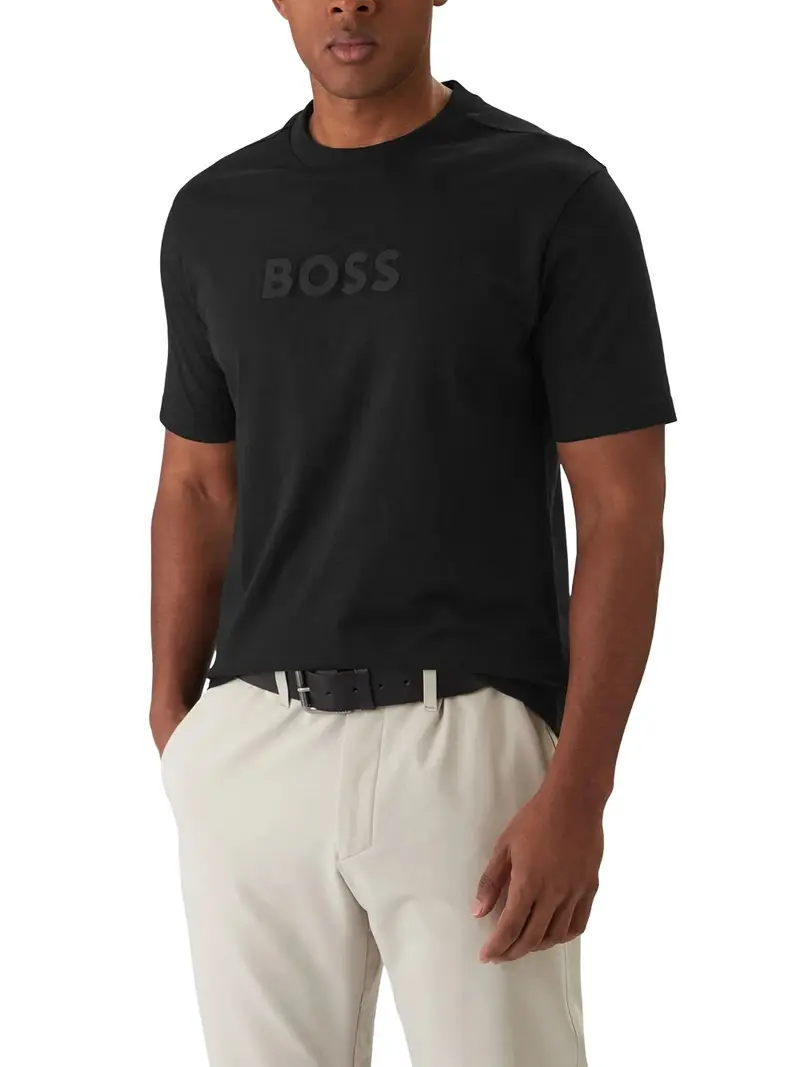 t-shirt hugo boss logo da uomo - nero