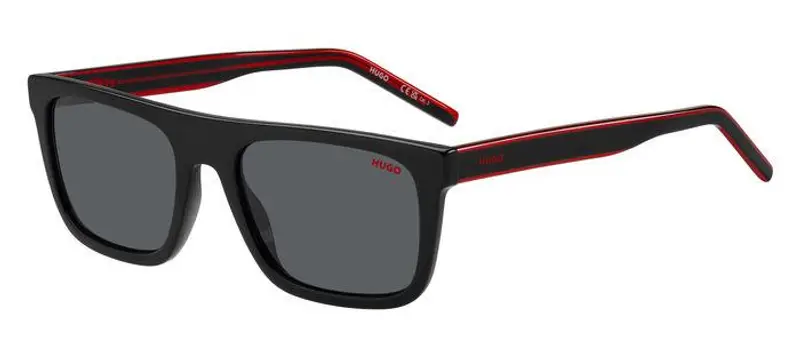 Hugo Boss Unisex HG 1297/S OIT/IR Occhiali da sole Bio-acetato Nero Grigio Squadrata