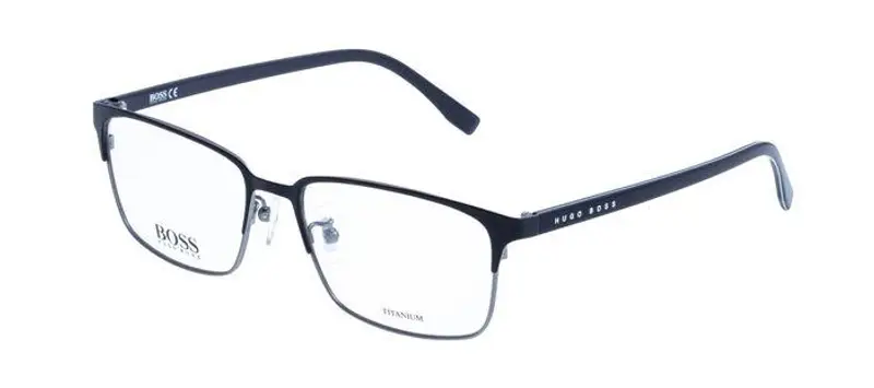Hugo Boss Uomo BOSS 0808/F QIL Montature da vista Titanio Nero-opaco  Squadrata
