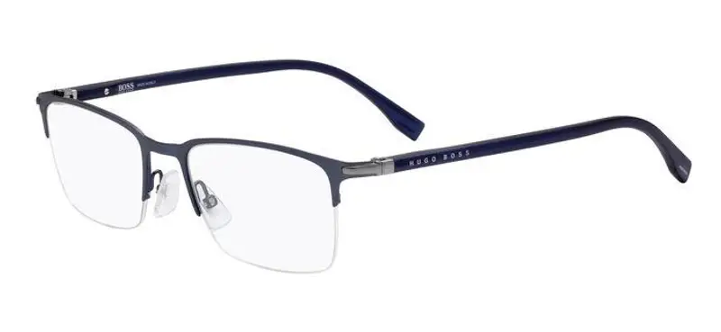 Hugo Boss Uomo BOSS 1007/IT FLL Montature da vista Metallo Blu opaco Squadrata