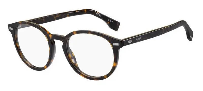Hugo Boss Uomo BOSS 1367 086 Montature da vista Acetato Havana Rotonda