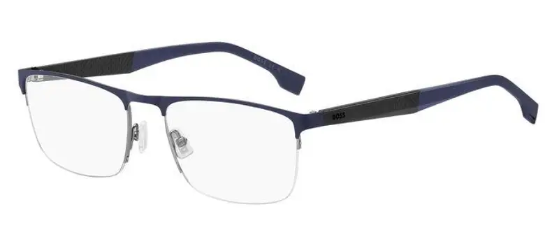 Hugo Boss Uomo BOSS 1487 KU0 Montature da vista Acciaio Blu opaco Squadrata
