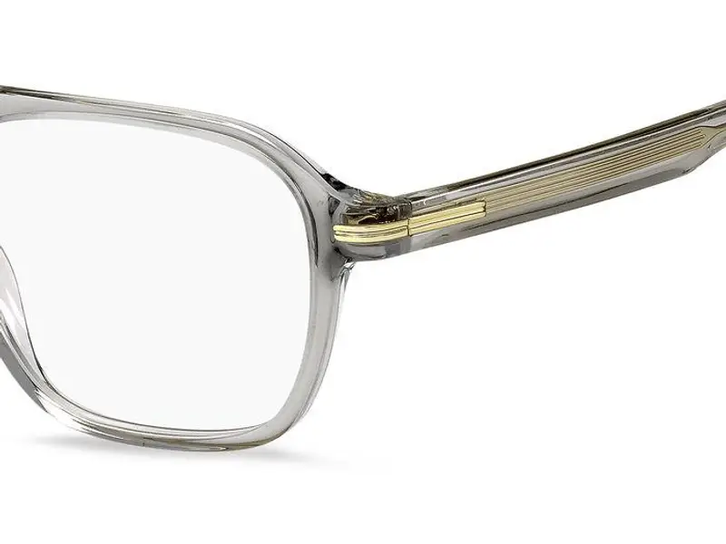 Hugo Boss Uomo BOSS 1510 KB7 Montature da vista Bio-acetato Grigio Squadrata miniatura 3