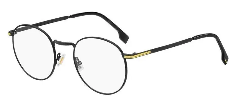 Hugo Boss Uomo BOSS 1605 2M2 Montature da vista Acciaio Nero Rotonda