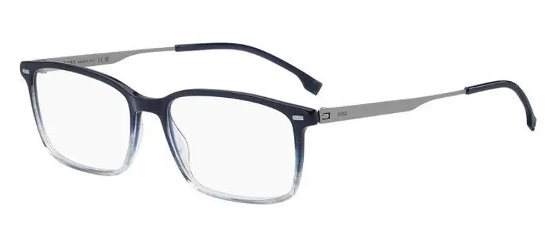 Uomo BOSS 1643 QEU Montature da vista Acetato Blu Squadrata