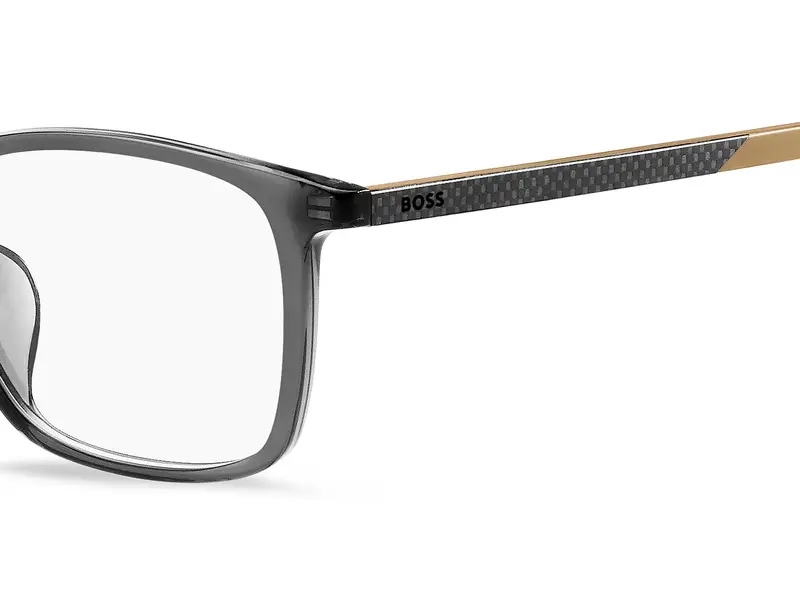 Hugo Boss Uomo BOSS 1716/F KB7 Montature da vista Acetato Grigio Squadrata Normale miniatura 2