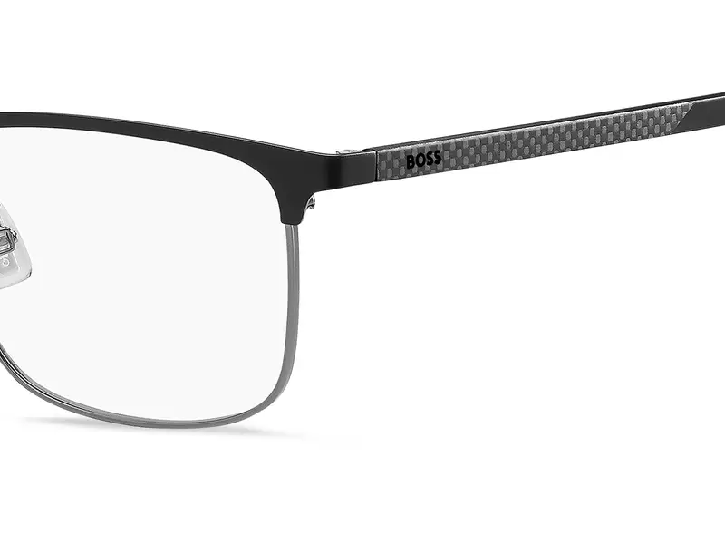 Hugo Boss Uomo BOSS 1802/F RZZ Montature da vista Metallo Nero Squadrata Normale miniatura 2