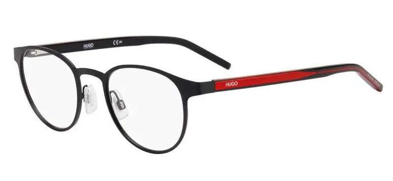 Hugo Boss Uomo HG 1030 BLX Montature da vista Acciaio Nero/Rosso  Rotonda